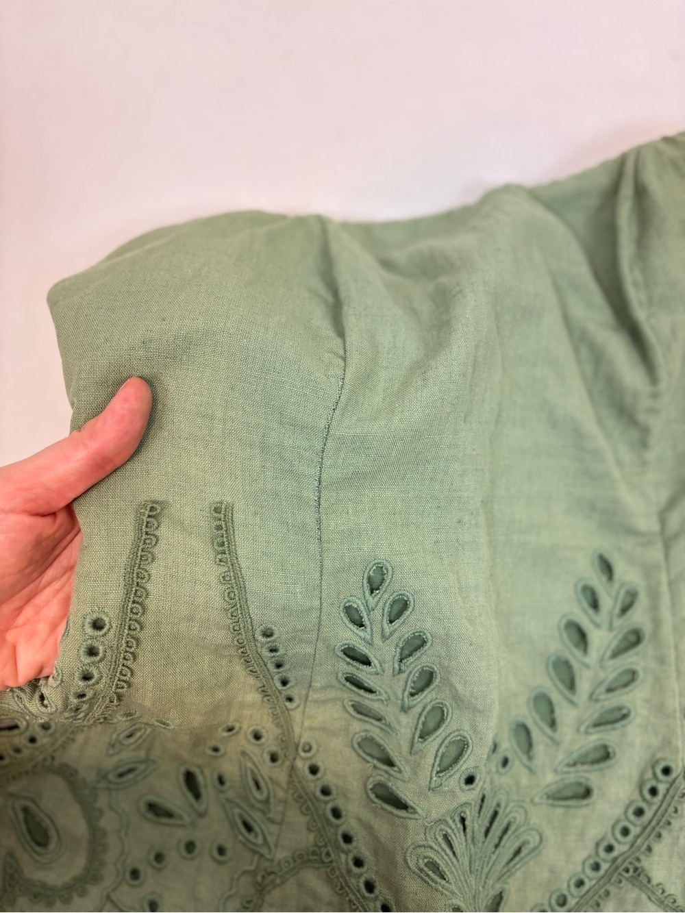 HEMANT AND NANDITA Strapless Top in Green Size S - Picture 4 of 14